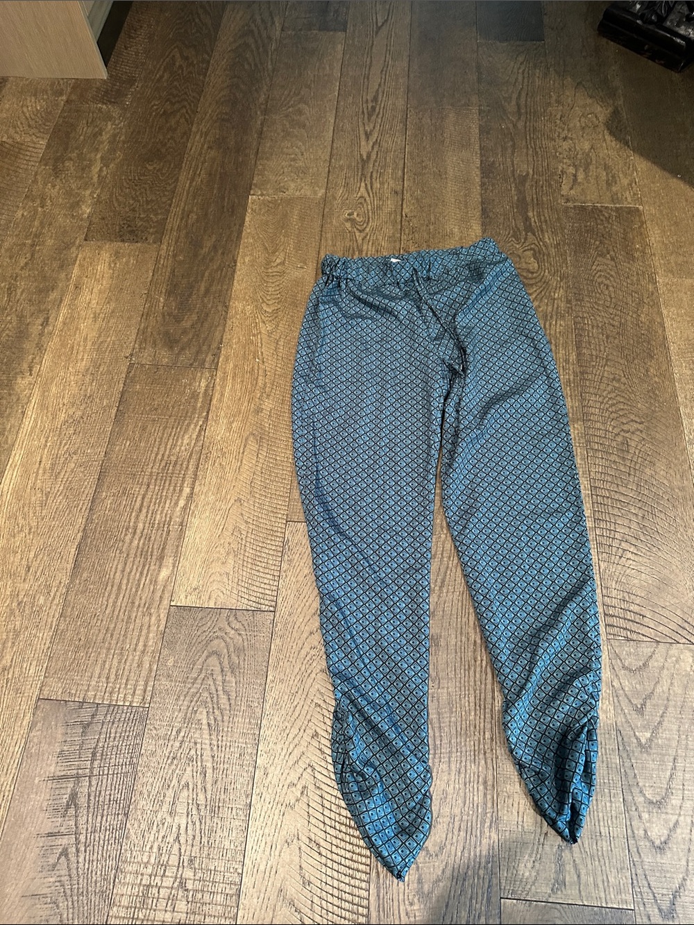 Men's Blue Geometric Jogger Pants